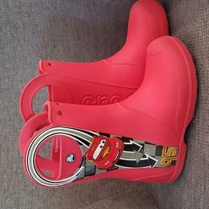 CROCS Disney Cars Lightning McQueen Rain Boots
